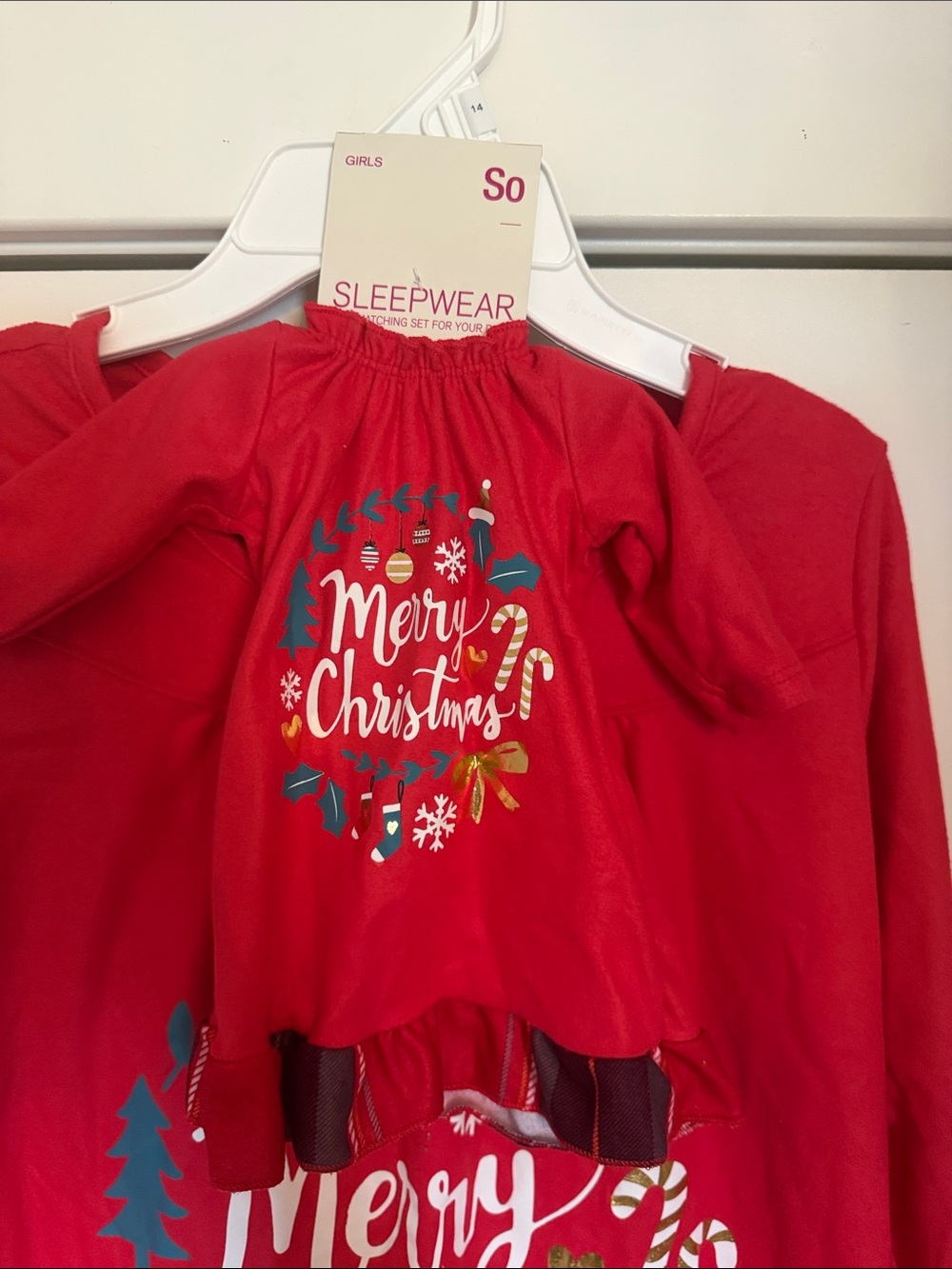 Christmas Sleep Dress with matching doll dress